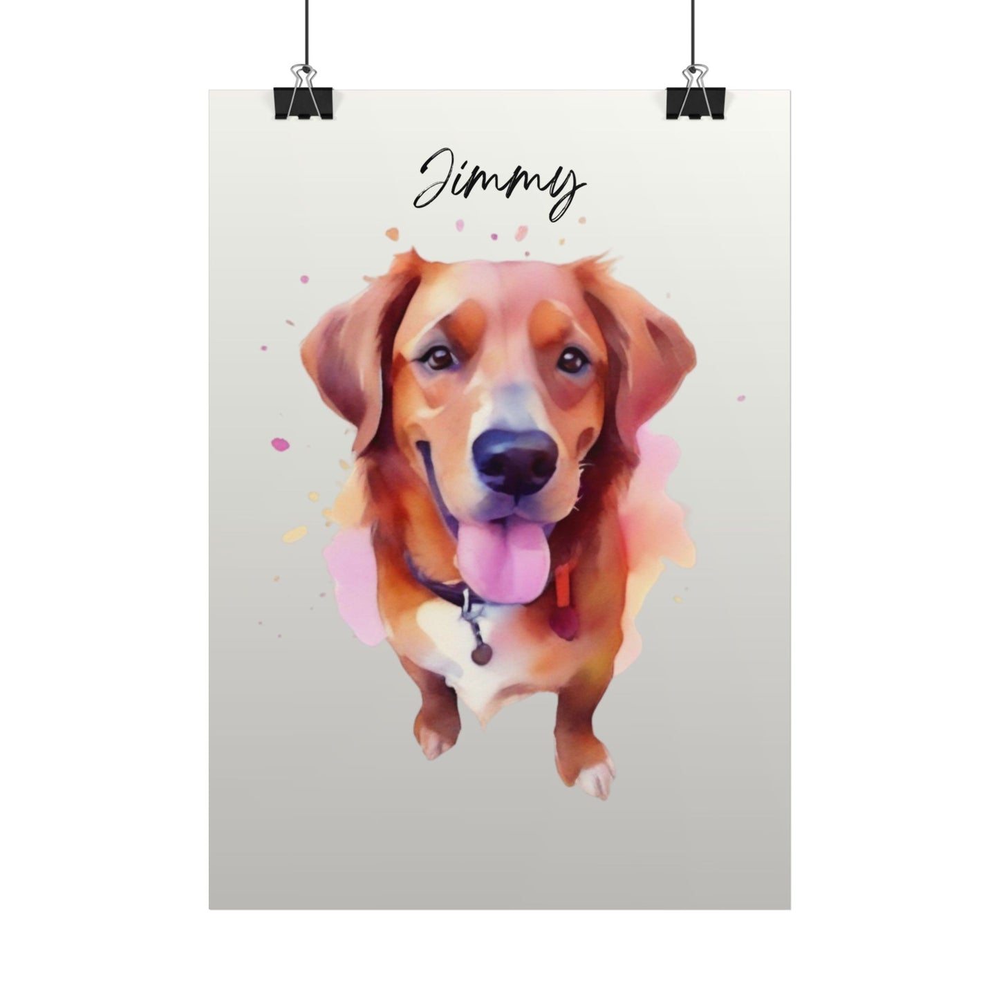 Pandarino Personalisiertes Haustierportrait Poster, Personalisiertes Hundeportrait, Geschenk für Hundeliebhaber, Personalisiertes Hundeposter, Haustierportrait Poster