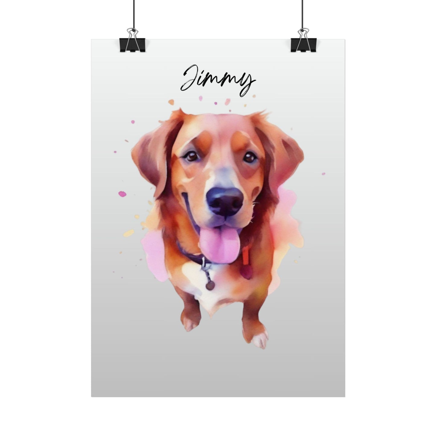 Pandarino Personalisiertes Haustierportrait Poster, Personalisiertes Hundeportrait, Geschenk für Hundeliebhaber, Personalisiertes Hundeposter, Haustierportrait Poster