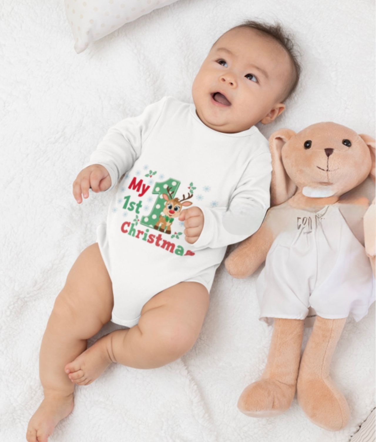 Pandarino Mein 1. Weihnachts-Baby-Body – Süßes Weihnachtsoutfit für Kleinkinder, Weihnachtsgeschenk für Neugeborene