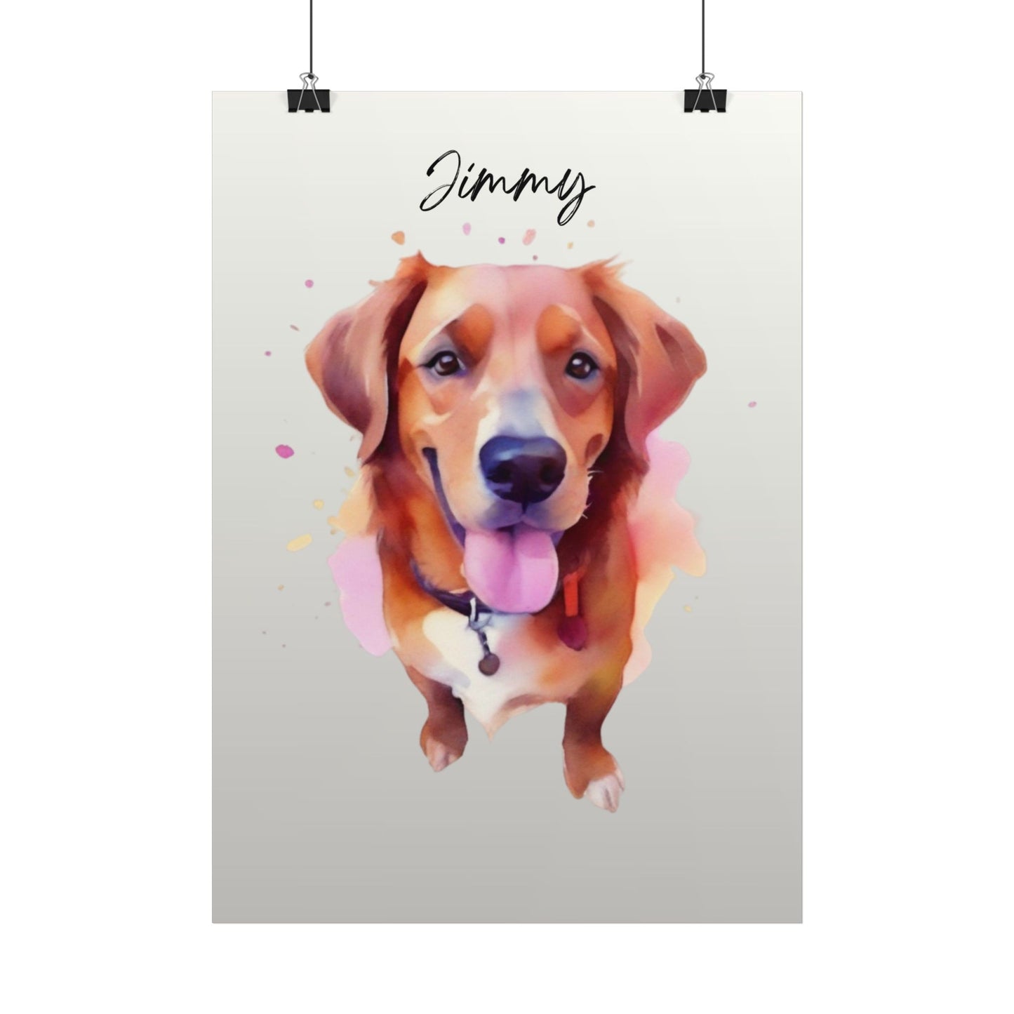 Pandarino Personalisiertes Haustierportrait Poster, Personalisiertes Hundeportrait, Geschenk für Hundeliebhaber, Personalisiertes Hundeposter, Haustierportrait Poster