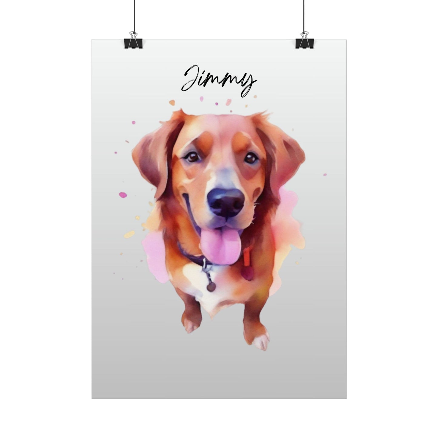 Pandarino Personalisiertes Haustierportrait Poster, Personalisiertes Hundeportrait, Geschenk für Hundeliebhaber, Personalisiertes Hundeposter, Haustierportrait Poster