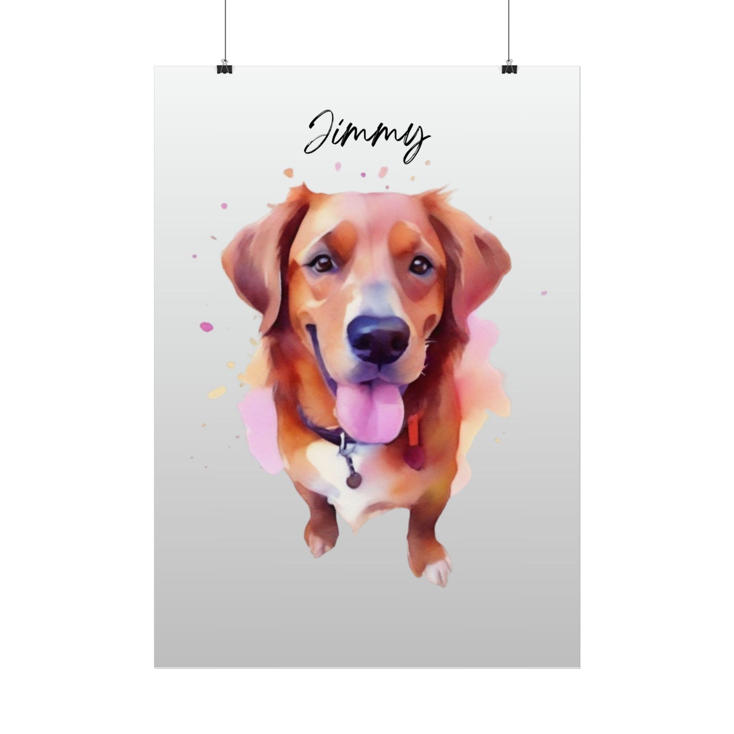 Pandarino Personalisiertes Haustierportrait Poster, Personalisiertes Hundeportrait, Geschenk für Hundeliebhaber, Personalisiertes Hundeposter, Haustierportrait Poster