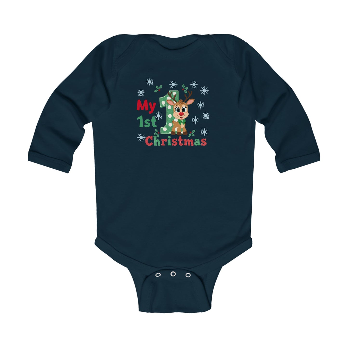Pandarino Mein 1. Weihnachts-Baby-Body – Süßes Weihnachtsoutfit für Kleinkinder, Weihnachtsgeschenk für Neugeborene