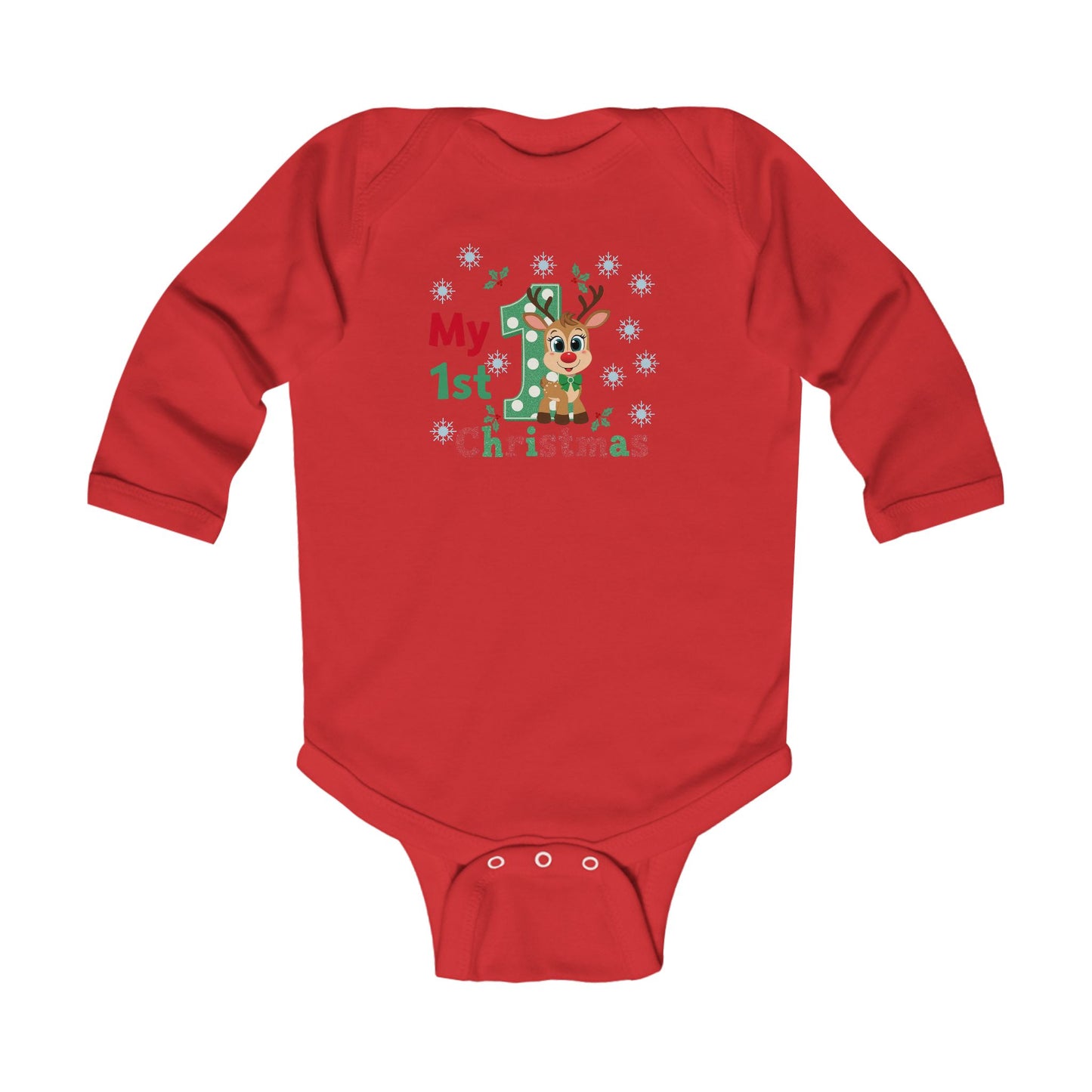 Pandarino Mein 1. Weihnachts-Baby-Body – Süßes Weihnachtsoutfit für Kleinkinder, Weihnachtsgeschenk für Neugeborene